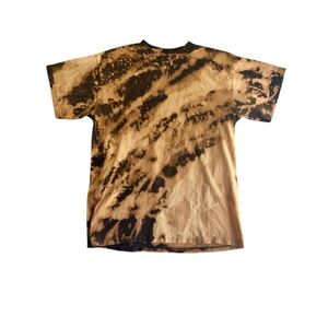 Bleach Tie-Dye Graphic Tee – Unique Handmade Look, Size M